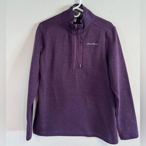 Eddie Bauer Deep Purple Half-Zip Pullover Sweater Men’s Medium